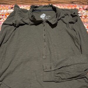 Pilcro woman’s  Dark Olive Button Down Shirt